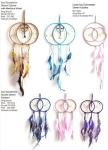 Best selling Indian style pink Feather Dreamcatcher car Dream Catcher Wind Chime
