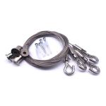 Hanging Lamps Wire Rope Lanyard Suspended Ceiling Cable Assembly With Carabiner
