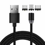 Three In One Magnetic Micro Usb Cable , Magnetic Data Cable For Smart Phone