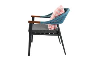 China Aluminum Frame Garden Table Chair Set Modern Patio Dining Set factory