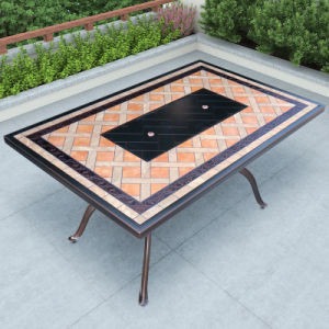 China Customized Courtyard Balcony Dining Table Washable Patio Dining Table on sale