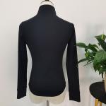 Sweat Wicking Horse Riding Tops Long Riding Base Layer Black Female Zipper
