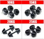 custom rubber coated iron sand dumbbell weight plate for sale