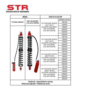 RFC Racing Buggy Coilover Shock 8in-16In Aluminum Adjustable Shocks