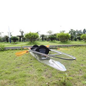 China Two Person Hull Clear Bottom Kayak Glass Bottom for Flat Water paddling factory