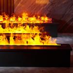 Water Vapor Fireplace Steel Material Led Electric Fireplace Freestanding