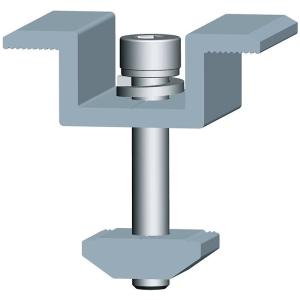 China Roof &amp; Ground Aluminum Mid End Solar Panel Clamps Solar System Components factory