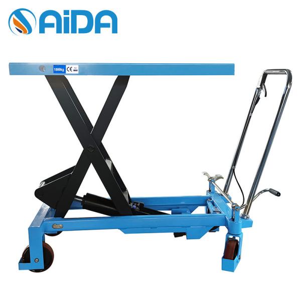 Scissor Type Hydraulic Table Lifter 300kg Mobile Insulating Middle Level pallet