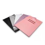 Folding Rigid Cardboard Paper Clothing Shoes Gift Box With Ribbon Handle