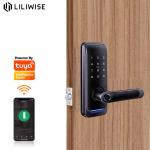 Home Touch Password Electronic Door Locks Mechanical Key Phone Unlock Smart Door