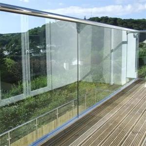 Aluminum 6063 Balcony Glass Frameless Balustrade Railing Clamp Profile