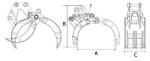 Multifunction Excavator Grapple Bucket , Excavator Grabber For Stone / Wood