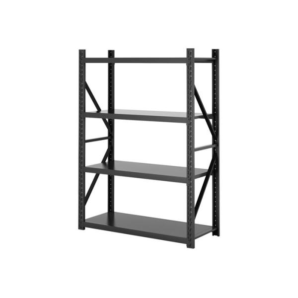 China Cold Rolled AS4084 Free Standing Steel Shelves Black Light Duty Angle Iron factory
