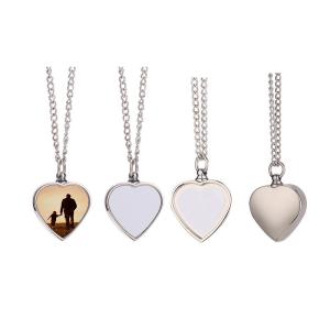 China Personalized Sublimation Heart Necklace Blanks For Sublimation Printing factory