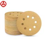 Red Aluminum Oxide Sanding Disc Sandpaper Pad 5inch 8holes Metalworking