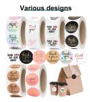 Self Adhesive Custom Shape Waterproof Packaging Thank you Sticker Labels
