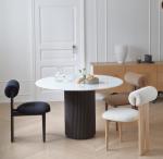 Vintage Solid Wood Dining Chair with Lacquered Finish and Removable Sponge