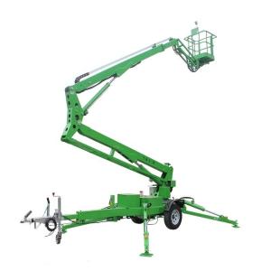 China 60 Ft Towable Boom Lift Trailer Mounted Boom For Construction And Maintenance factory