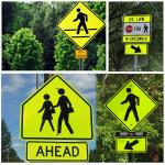 Reflective Sticker Aluminum Custom School Zone Signs Customized Thickness Shape