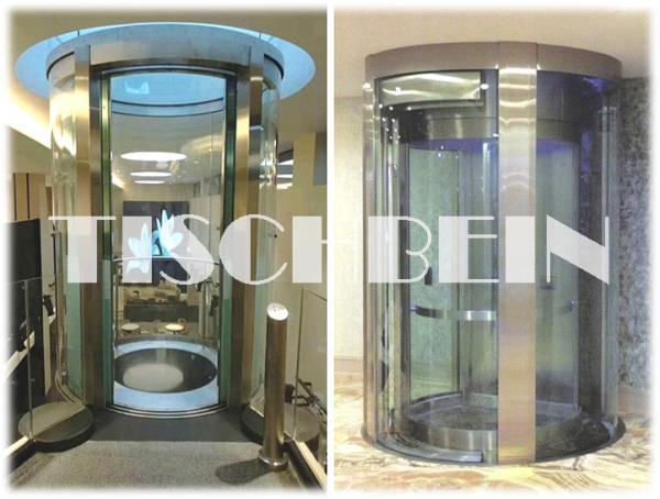 630kg 800kg 1000kg 360 Degree Full Round Sightseeing Lift Panoramic Elevator