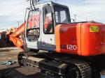 Used EX120-5 Hitachi 12 Tonne Excavator Japan No Oil Leak With 6 Cylinders
