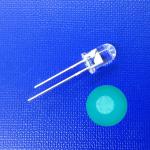 Clear Round Lens LED 5mm Mint Green Emitting Diode For Traffic Safety Driveway