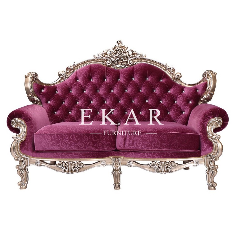 Velvet Chesterfield Sofa Set Antique Luxury Fabric Living Room Furniture