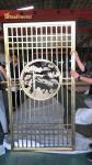 Antique Bronze 201 Stainless Steel Room Divider Slit Edge Hotel Decoration