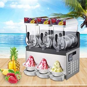 China 15L Three Tank Ice Slush Machine Stainless Steel Body Margarita and Slush Maker factory