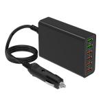 96W QC3.0 GaN USB C PD Car Charger 12 24V 10A 180g CE FCC ROHS Certification