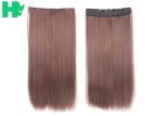 Natural Wave Synthetic Clip On Hair Extensions Straight Soft And Smooth