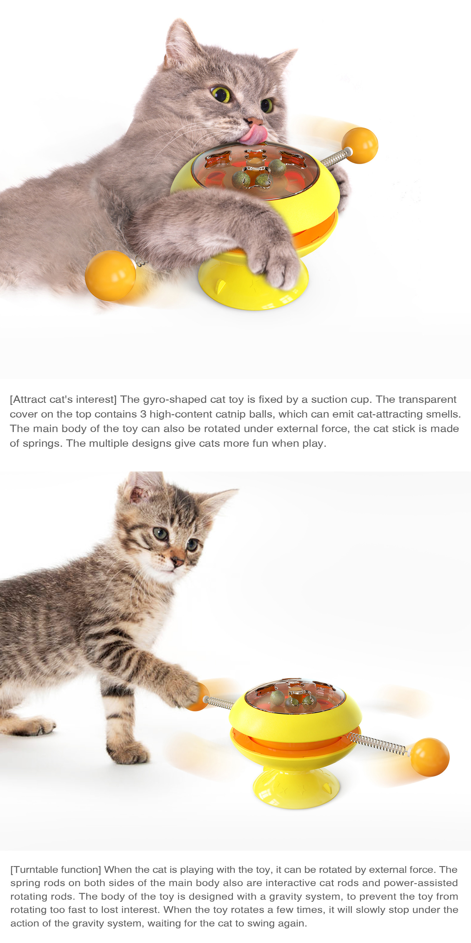 25x11cm Plastic Tease Circular Turntable Cat Toy