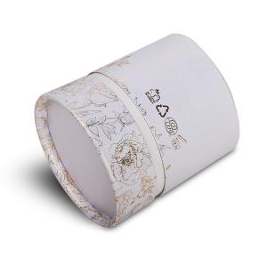 China Eco Friendly Gold Stamping Paperboard Cylinder Packaging Boxes With Lid factory