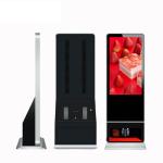 49" Shoes Polisher With Digital Signage Advertising Display Screen For