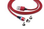 3A 5A 3 In 1 Braided Charging Cable LED Magnetic USB Type C Fast Charging