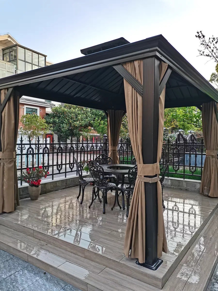 Hardtop Gazebo With Galvanized Steel Roof And Aluminum Frame Gazebo Canopy