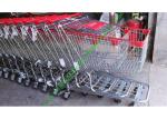 150 Litres Wire Shopping Trolley For Mall , American Style Steel Hand Push Cart