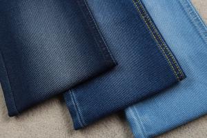 China 60cm 362Gsm Blue Denim Fabric For Jeans Jacket Special Weaving Denim Material factory