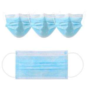 China Adult 3 Ply Earloop Face Mask Non Woven Layer Eco Friendly Three Layer Folding factory