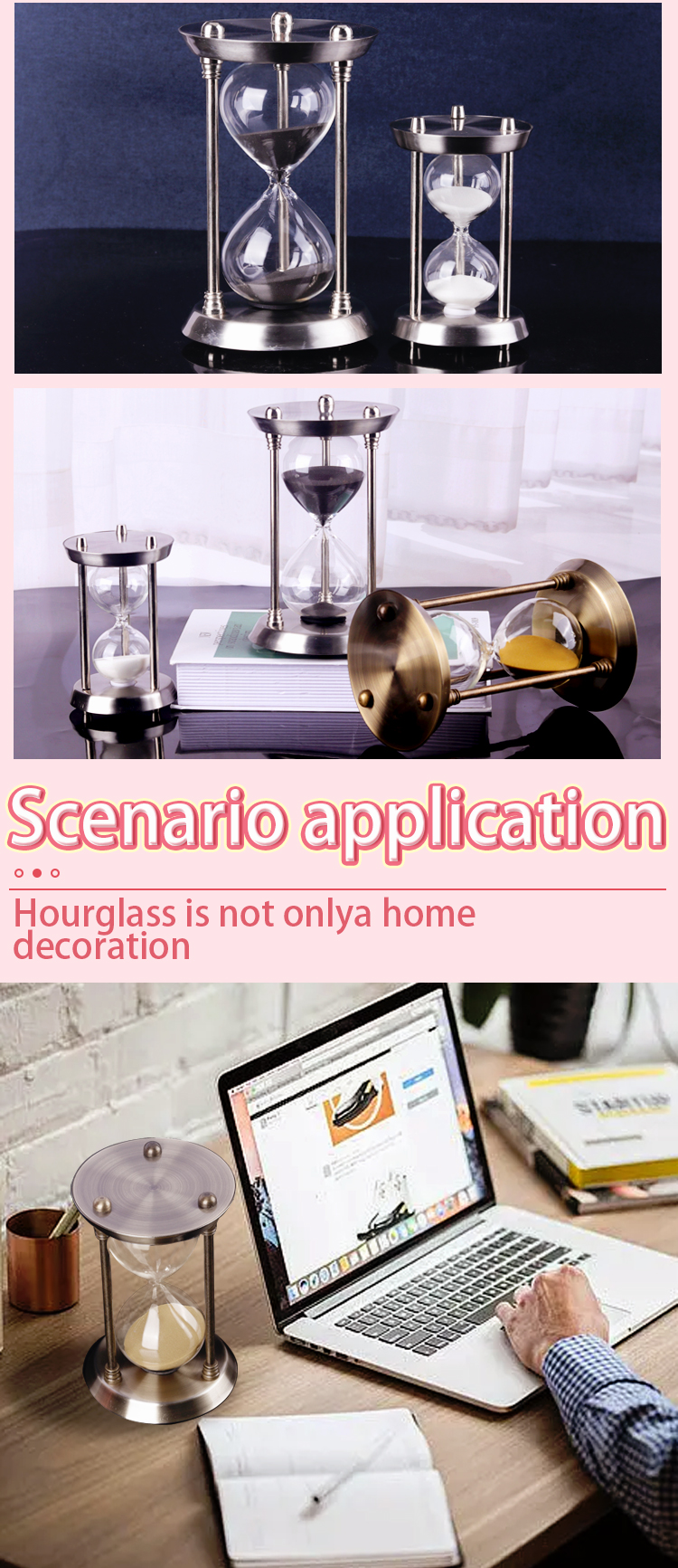 Skyringe Vintage Hourglass Sand Time Clock 1 Hour Hourglass Timer Free Sample