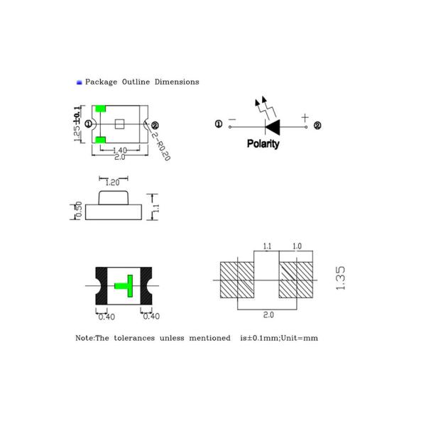 0805 SMD LED 385nm 2012 size 405nm UV Emitting diode for anti-mosquito lamp