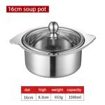 New Design Silver Kitchen Small Stock Pot Stainless Steel Shabu Shabu Induction