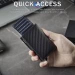 Minimalist Design RFID Blocking Leather Pop Up Wallet for Safe Credit Card