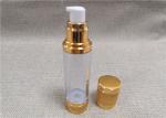 Non Spill Acrylic Lotion Bottle With A Diaphragm Inside Aluminum Cover