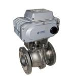 API6d Forged A105 F304 2PC SS Floating Ball Valve Mounted Electric Actuator