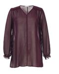 V Neck Fashion Ladies Blouse Ladies Chiffon Blouse Quick Dry For Summer / Spring