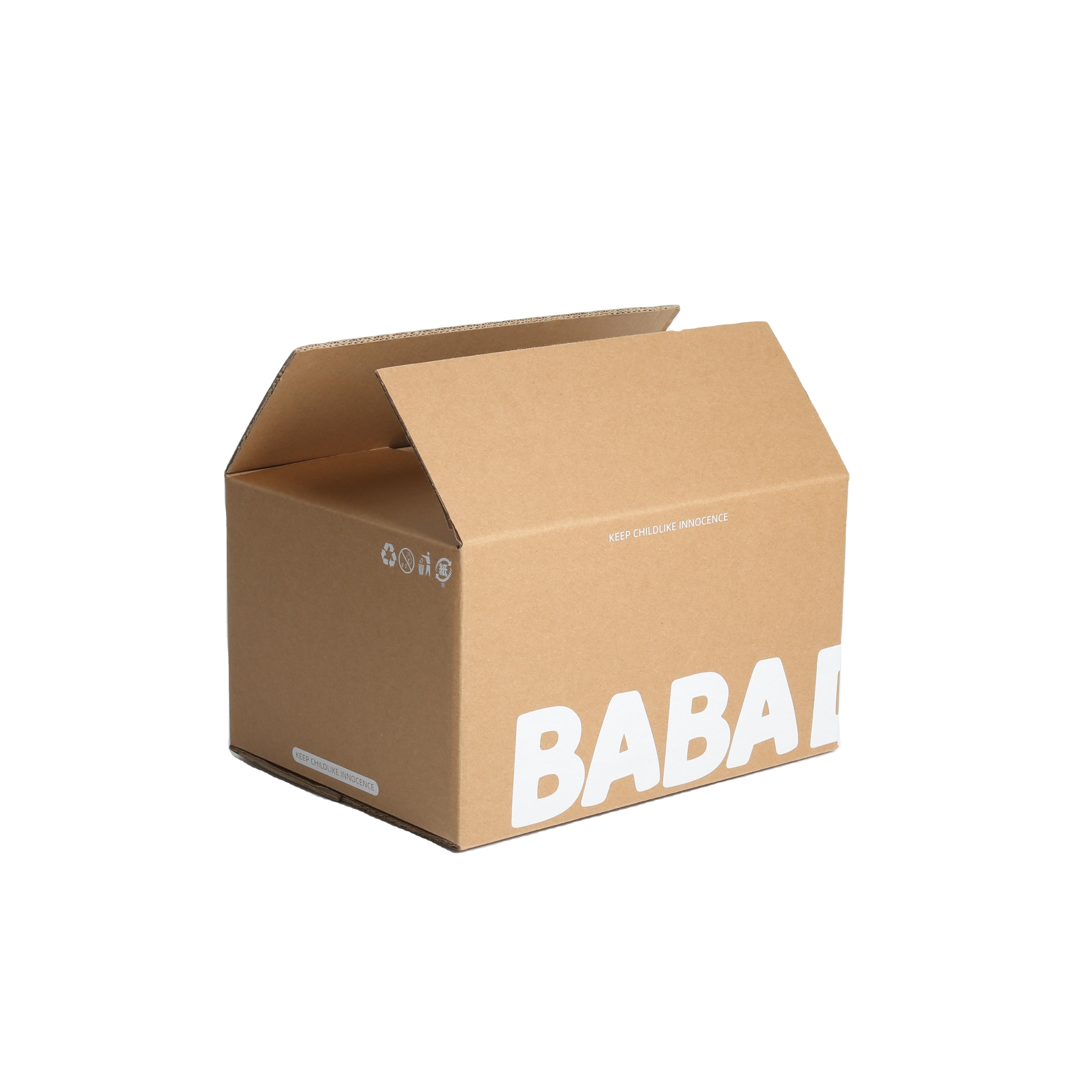 White Ink Moving Packaging Kraft Corrugated Cardboard Shipping Cartons for Perfume Gifts