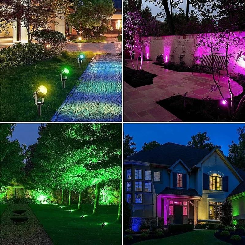 RGB Landscape Colored Outdoor Spotlights IP68 Waterproof Durable