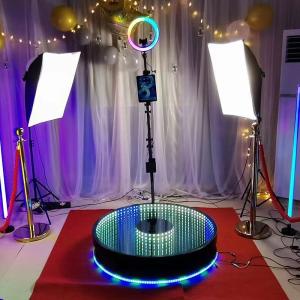 China New Adjustable Photobooth Party Hot selling RGB LED 360 Photo Booth factory