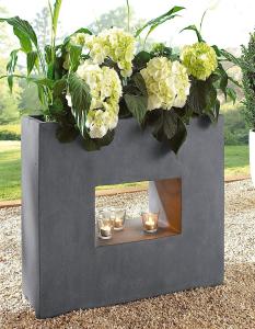 China Fiber Clay Pots, Outdoor Pots, Garden Pots PS16 // Cream, Dark Grey, Light Grey, factory